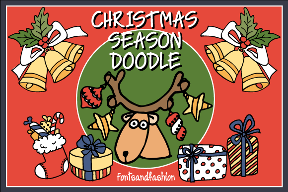 Christmas Season Doodle: A Whimsical Digital Typeface