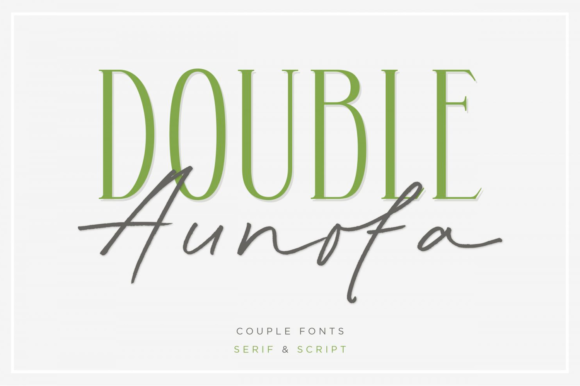 Double Aunofa: A Premium Serif and Script Duo for Web Design