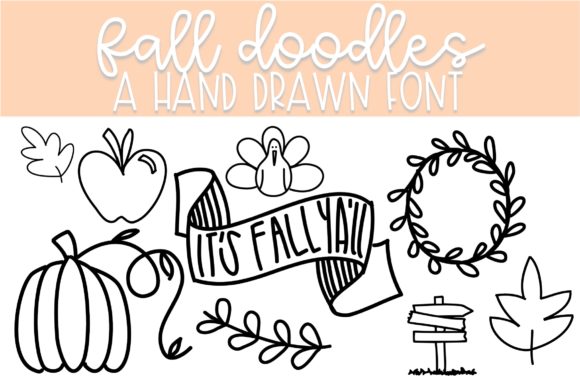 Fall Doodles: A Fall Autumn Theme Font Review
