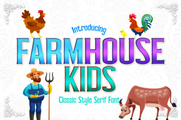Farmhouse Kids: A Bold Serif Font for Creative Branding