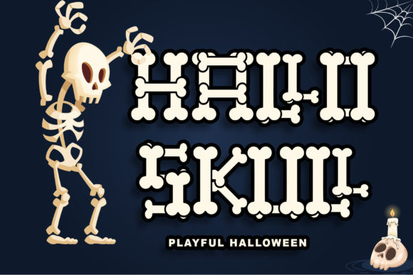 Hallo Skull: A Spooky Decorative Font for Halloween and Party Designs