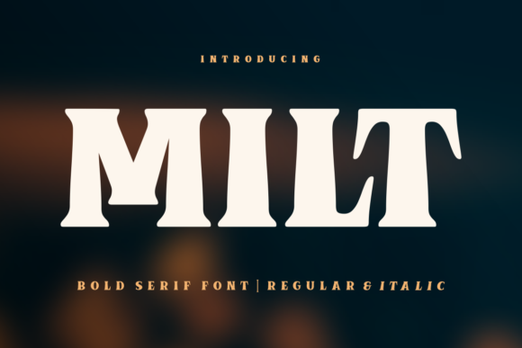Milt: A Bold Serif Font for Editorial Design
