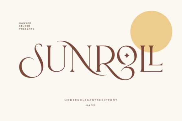 Sunroll: A Delicate Serif Font for Elegant Handmade Branding and Product Design