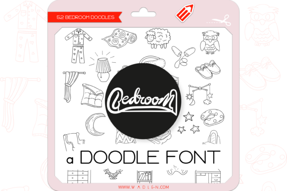 The Bedroom: A Cute Dingbats Font for Editorial Design