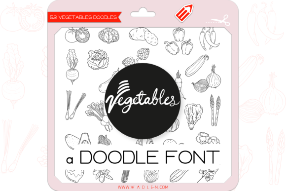 The Vegetables: A Cute Dingbats Font for Makers