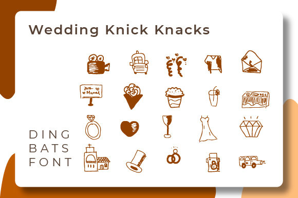 Wedding Knick Knacks: A Unique Dingbats Font for Crafters